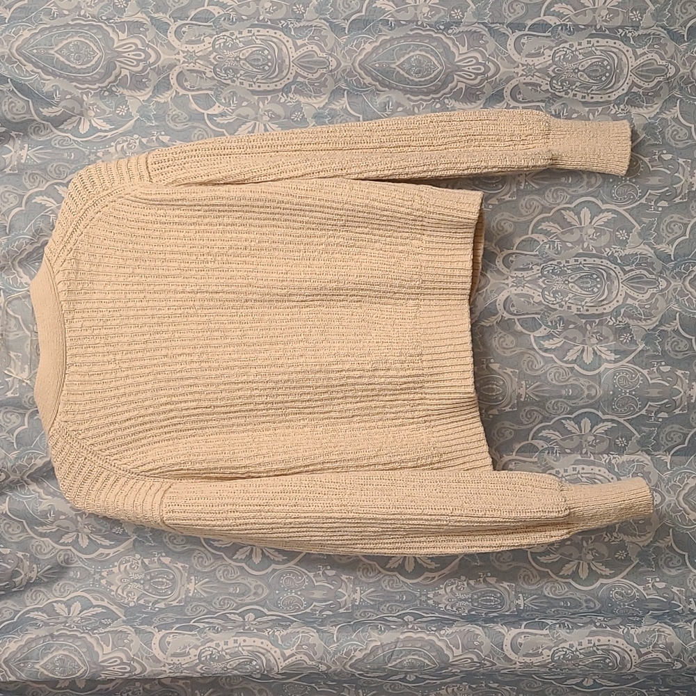 J. Crew Cream Chunky Knit Button-Front Cardigan - Picture 6 of 6